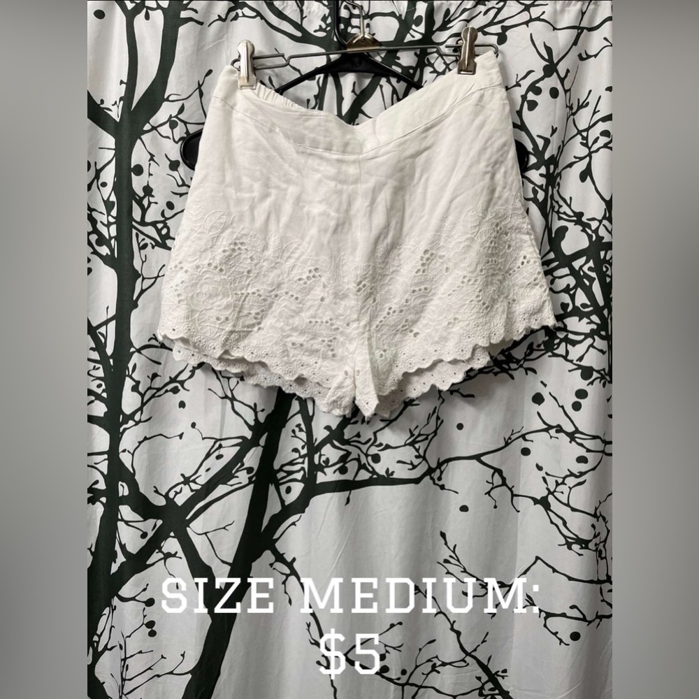 White Cloth Shorts